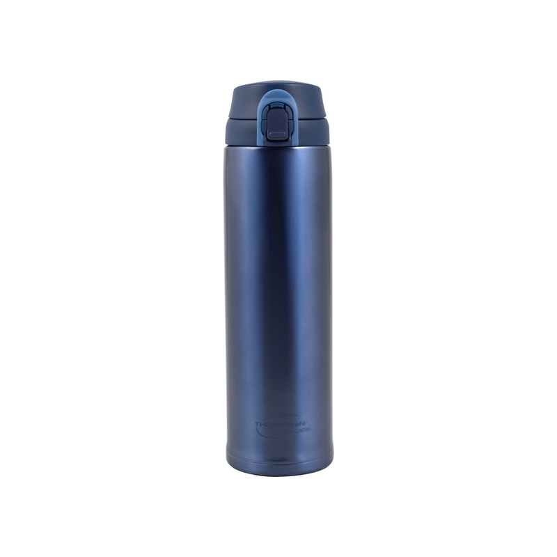 Термос из нерж. стали тм ThermoCafe ТС-600T (Blue), 0.6L, синий с логотипом