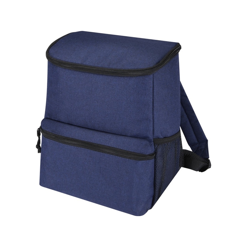 Excursion, рюкзак-холодильник из переработанного РЕТ-пластика - Heather navy с логотипом