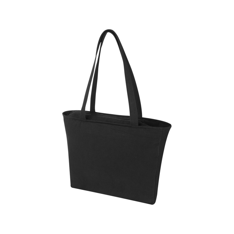 Weekender эко-сумка из переработанного материала Aware™ плотностью 500 г/м² - Черный с логотипом