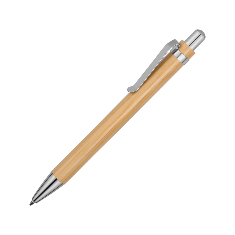 Ручка шариковая "Bamboo", бамбуковый корпус. с логотипом