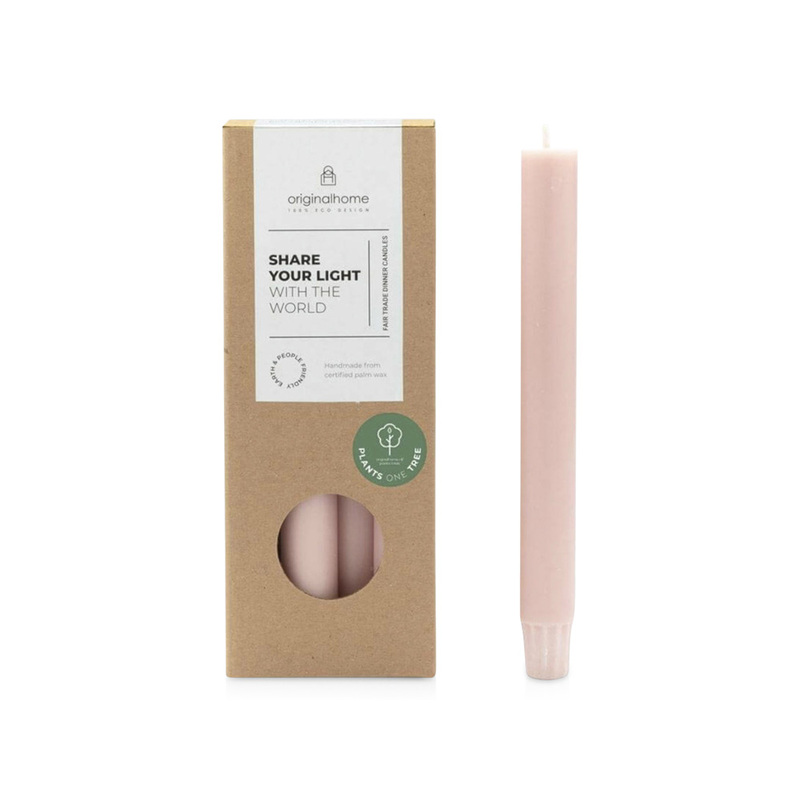 Originalhome столовая свеча, набор 10 шт. - Light pink с логотипом