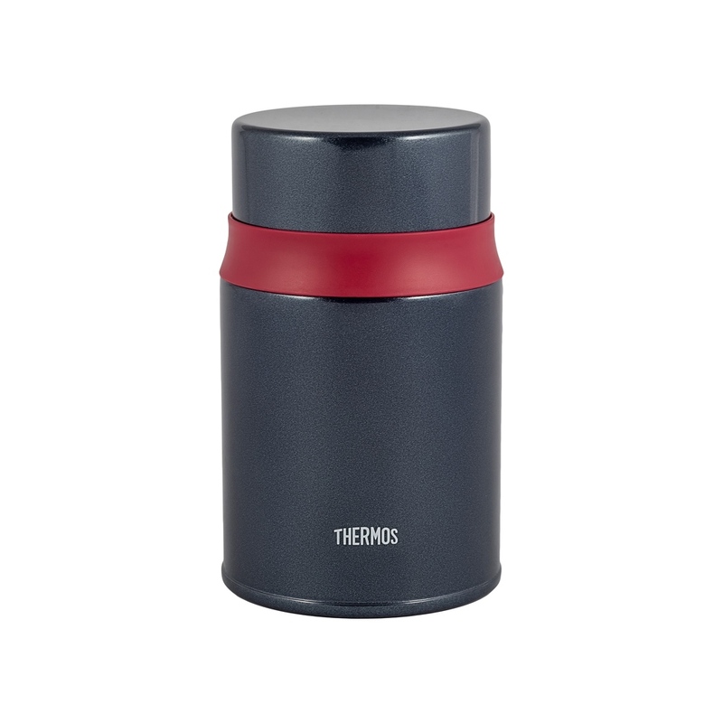 Термос из нерж.стали в комплекте с ложкой тм THERMOS TCLD-520S, синий с логотипом