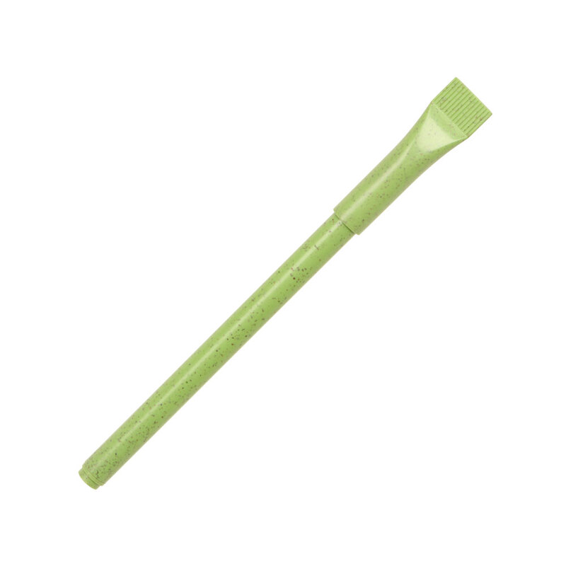Ручка шариковая из пшеницы и пластика "Plant", зеленый с логотипом