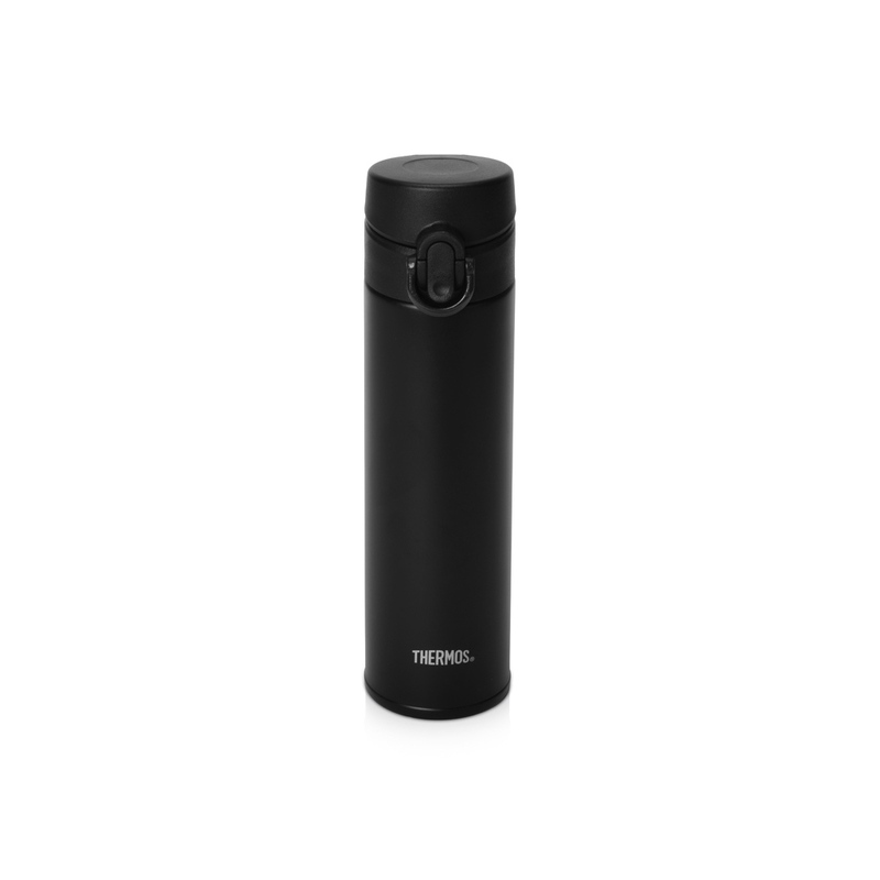 Термос из нерж. стали тм THERMOS JNI-402 ALB SS Vac. Insulated Flask,400ml, черный с логотипом