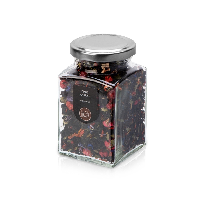Чай черный, серия "Bouquet", граф Орлов, стеклянная банка с логотипом