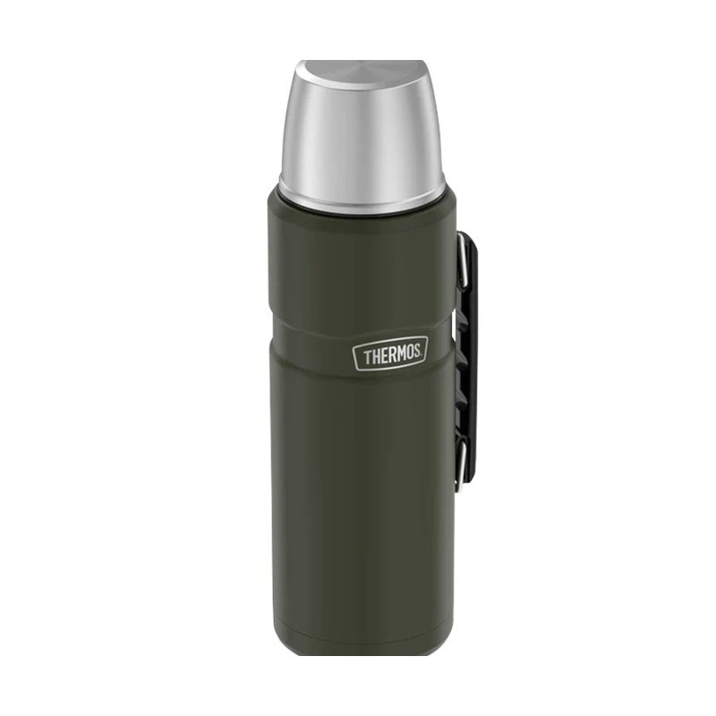 Термос из нерж. стали тм THERMOS SK2020 AG 2,0L, темно-зеленый с логотипом