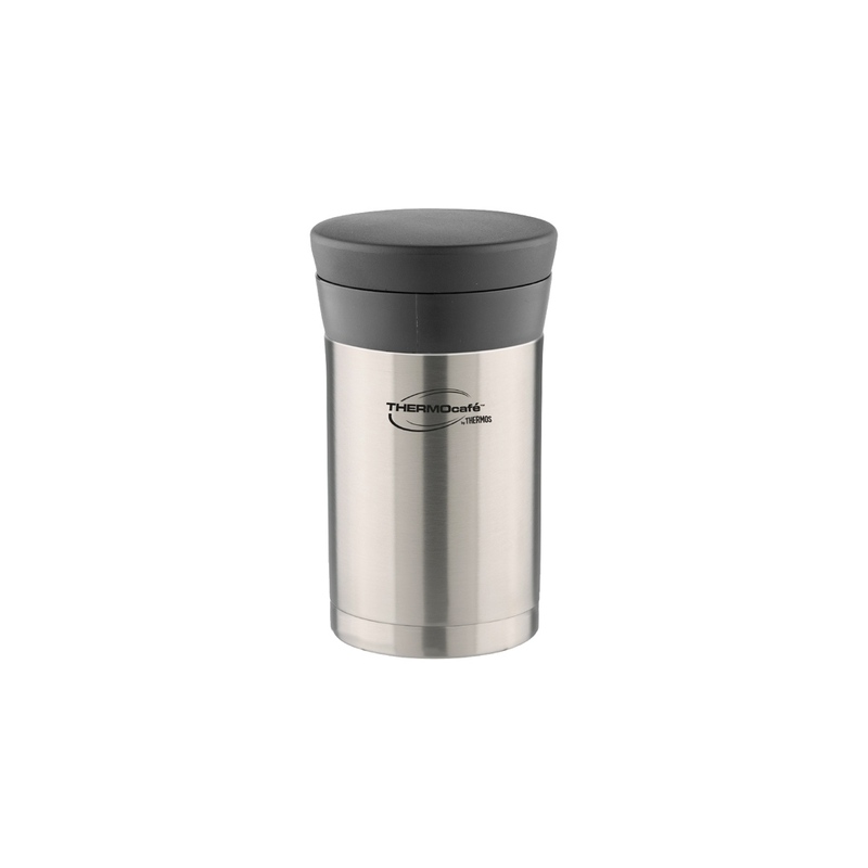 Термос из нерж. стали для еды тм ThermoCafe DFJ-500 food flask, 0.5L, металлический с логотипом