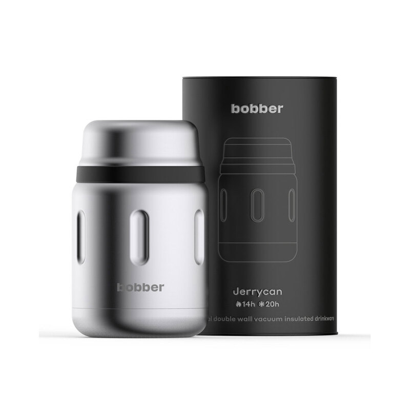 Термос для еды, вакуумный, бытовой, тм "bobber". Объем 0.7 литра. Артикул Jerrycan-700 Matte с логотипом