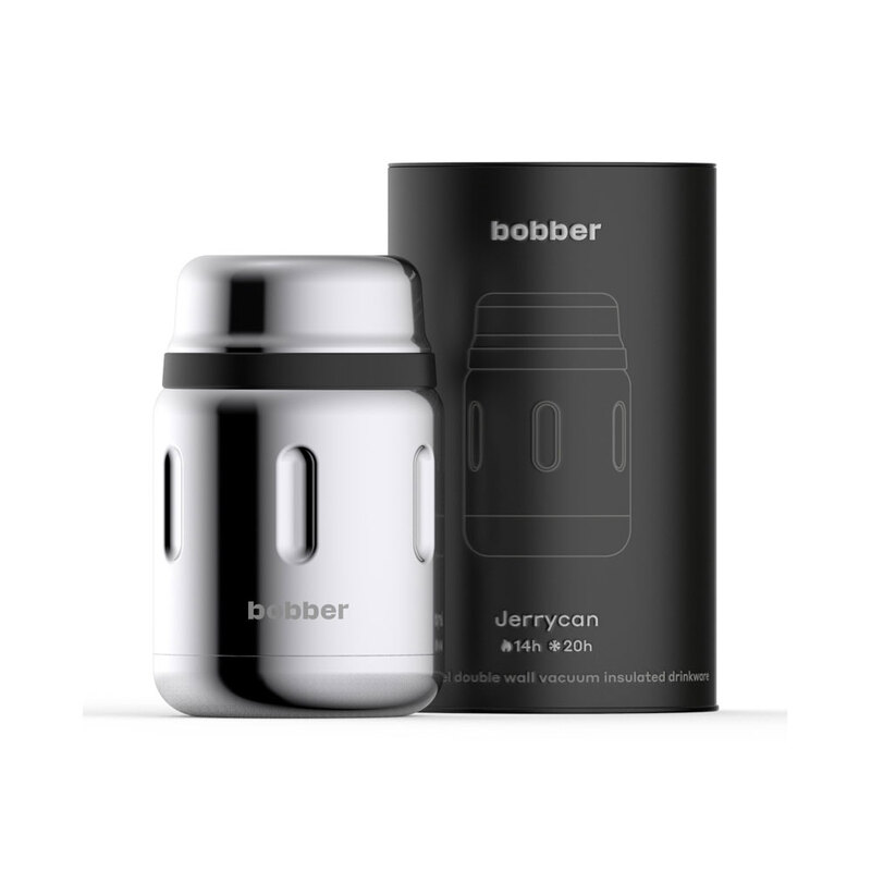 Термос для еды, вакуумный, бытовой, тм "bobber". Объем 0.7 литра. Артикул Jerrycan-700 Glossy с логотипом