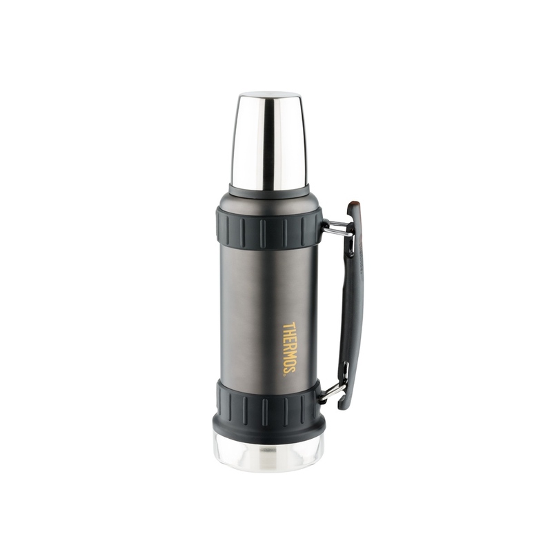 Термос из нерж. стали тм THERMOS 2520 Stainless Steel Vacuum Flask 1.2L, серый с логотипом
