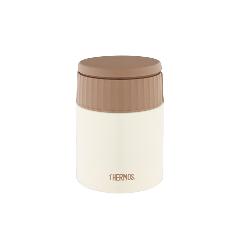 Термос из нерж. стали для еды тм THERMOS JBQ-400-MLK 0.4L, белый с логотипом