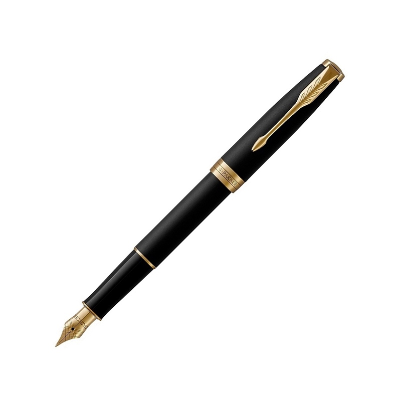Ручка перьевая Parker (Паркер) Sonnet Matt Black GT с логотипом