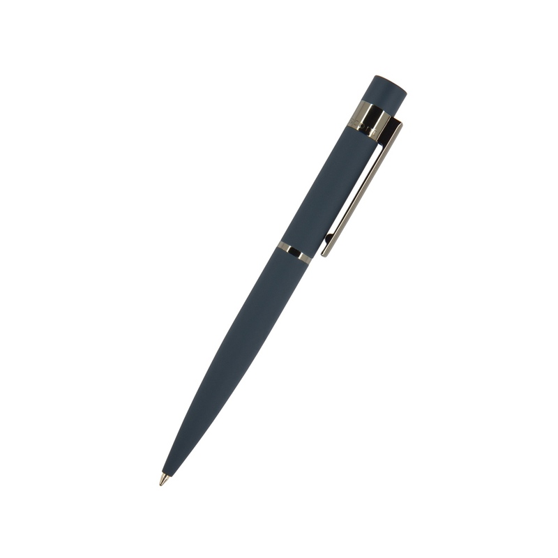 Ручка шариковая автоматическая BrunoVisconti "VERONA" цвет корпуса синий, soft-touch, 1 мм, синяя с логотипом