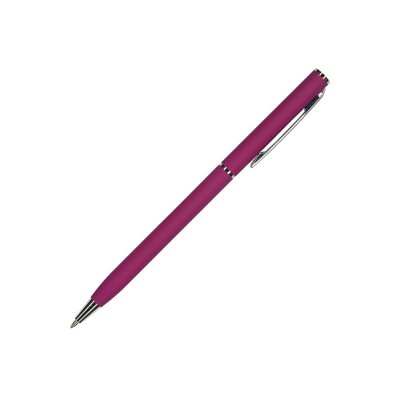 Ручка шариковая автоматическая BrunoVisconti® "PALERMO" цвет корпуса бордовый, soft-touch, 0.7 мм с логотипом