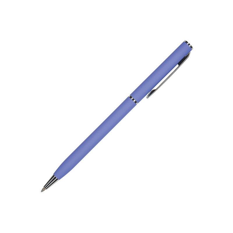 Ручка шариковая автоматическая BrunoVisconti® "PALERMO" цвет корпуса фиолетовый, soft-touch, 0.7 мм с логотипом