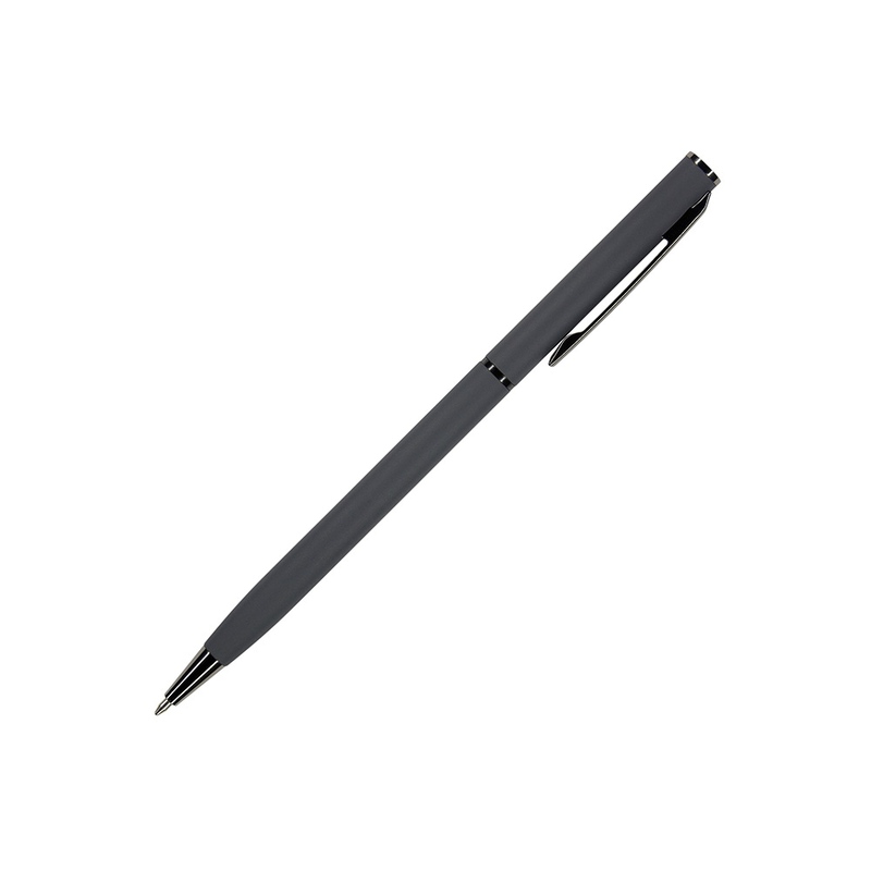 Ручка шариковая автоматическая BrunoVisconti® "PALERMO" цвет корпуса графитовый, soft-touch, 0.7 мм с логотипом