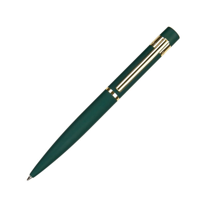 Ручка шариковая автоматическая BrunoVisconti "VERONA" цвет корпуса зеленый, soft-touch, 1 мм, синяя с логотипом
