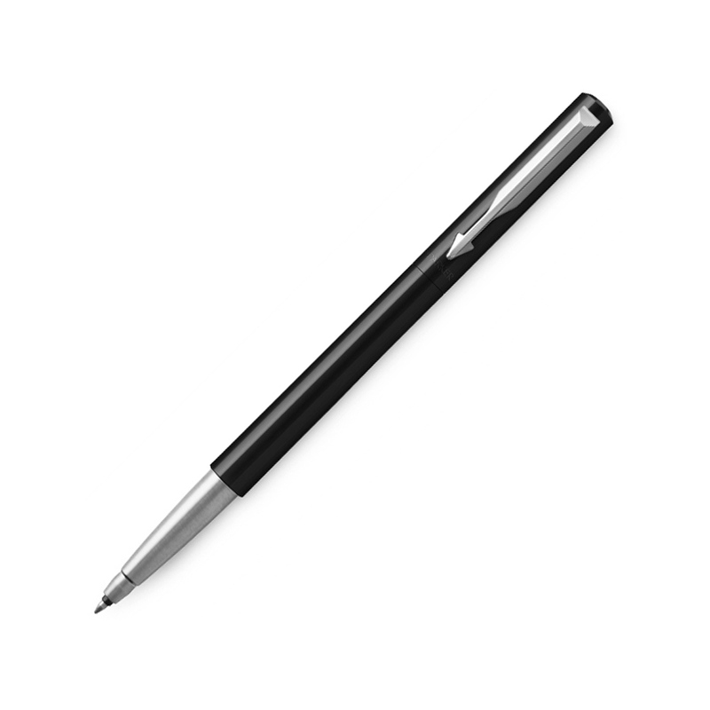 Ручка роллер «Parker Vector Standard Black CT», черный с логотипом