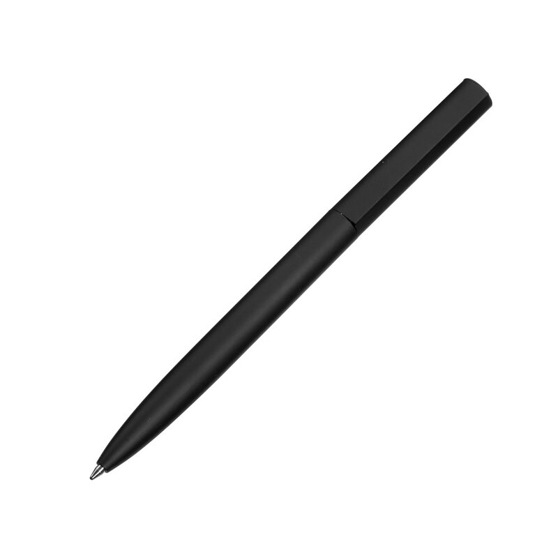 Шариковая металлическая ручка "Minimalist" софт-тач, черный (Р) с логотипом