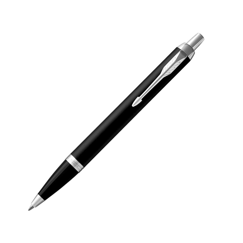Шариковая ручка Parker IM Mat Black CT лак матовый, стержень: M, цвет чернил: blue, в подарочной упаковке. с логотипом