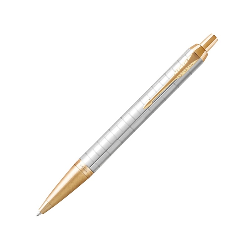 Шариковая ручка Parker IM Premium K318  Pearl GT, стержень: M, цвет чернил: blue, в подарочной упаковке. с логотипом