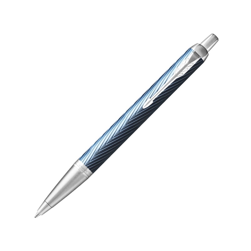 Шариковая ручка Parker IM Premium K318  Blue Grey CT, стержень: M, цвет чернил: blue, в подарочной упаковке. с логотипом