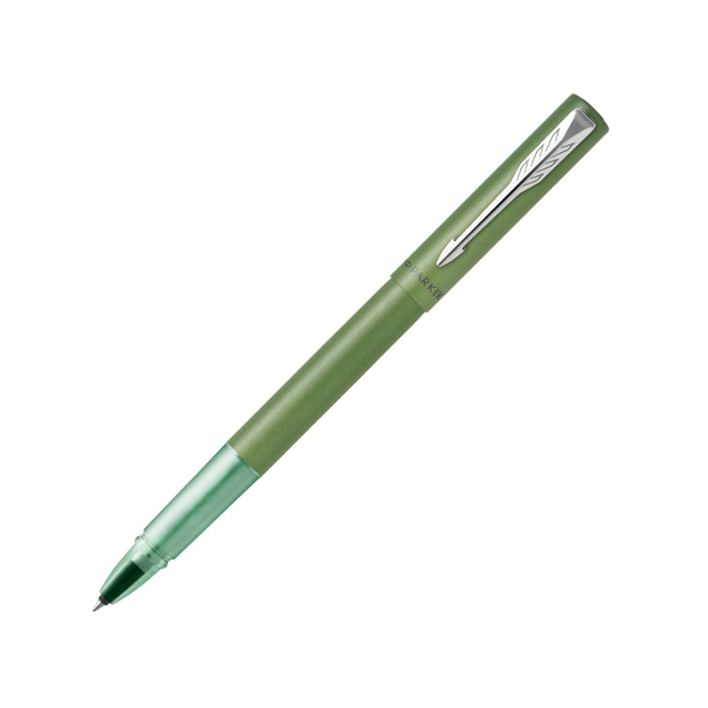 Ручка-роллер Parker Vector XL Green CT, цвет чернил black, стержень: F, в подарочной упаковке. с логотипом