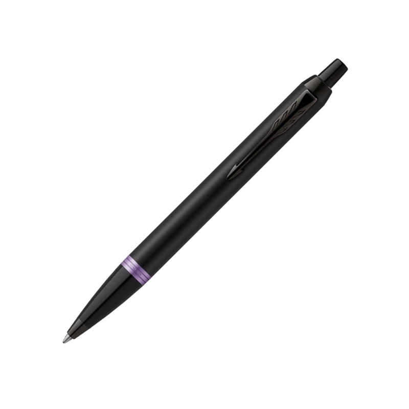 Шариковая ручка Parker IM Vibrant Rings Flame Amethyst Purple, стержень: M blue, в подарочной упаковке. с логотипом