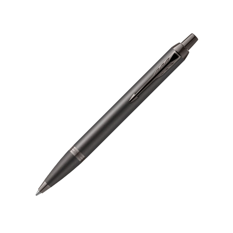 Шариковая ручка Parker IM Monochrome Black, стержень:M, цвет чернил: blue, в подарочной упаковке. с логотипом