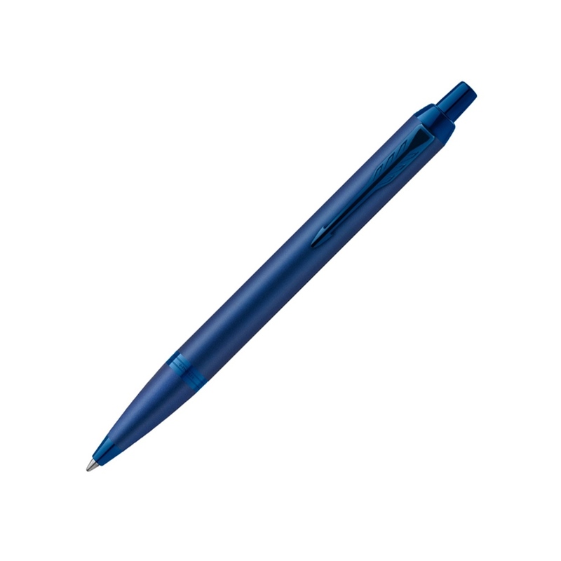 Шариковая ручка Parker IM Monochrome Blue, стержень:M, цвет чернил: blue, в подарочной упаковке. с логотипом