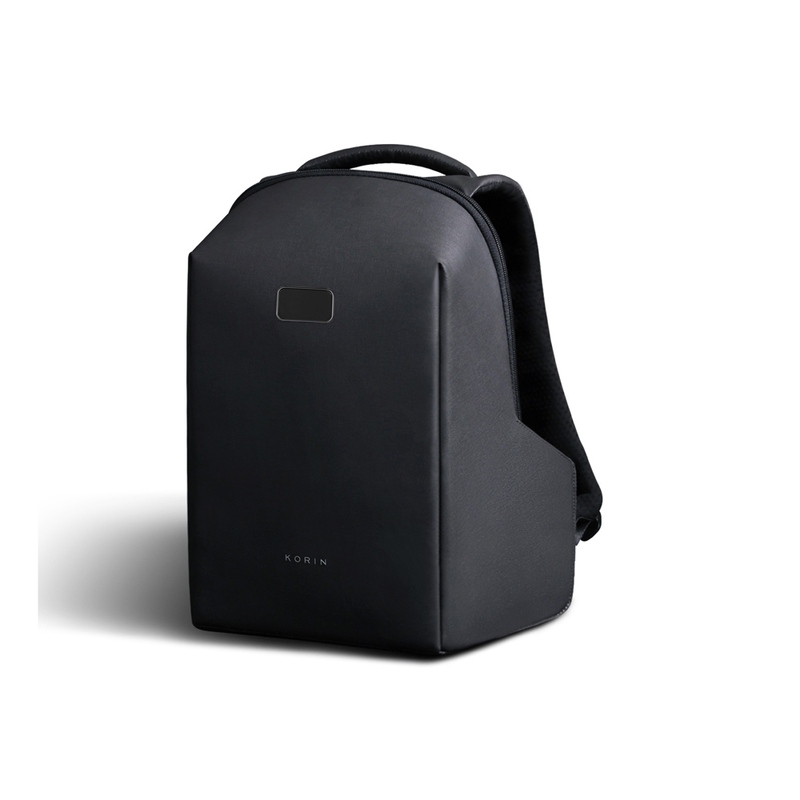 Водостойкий антикражный рюкзак Hipack для ноутбука 15.6", черный с логотипом
