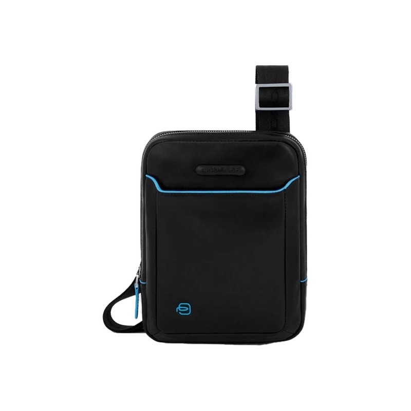 Сумка через плечо, Piquadro Blue Square, Черный с логотипом