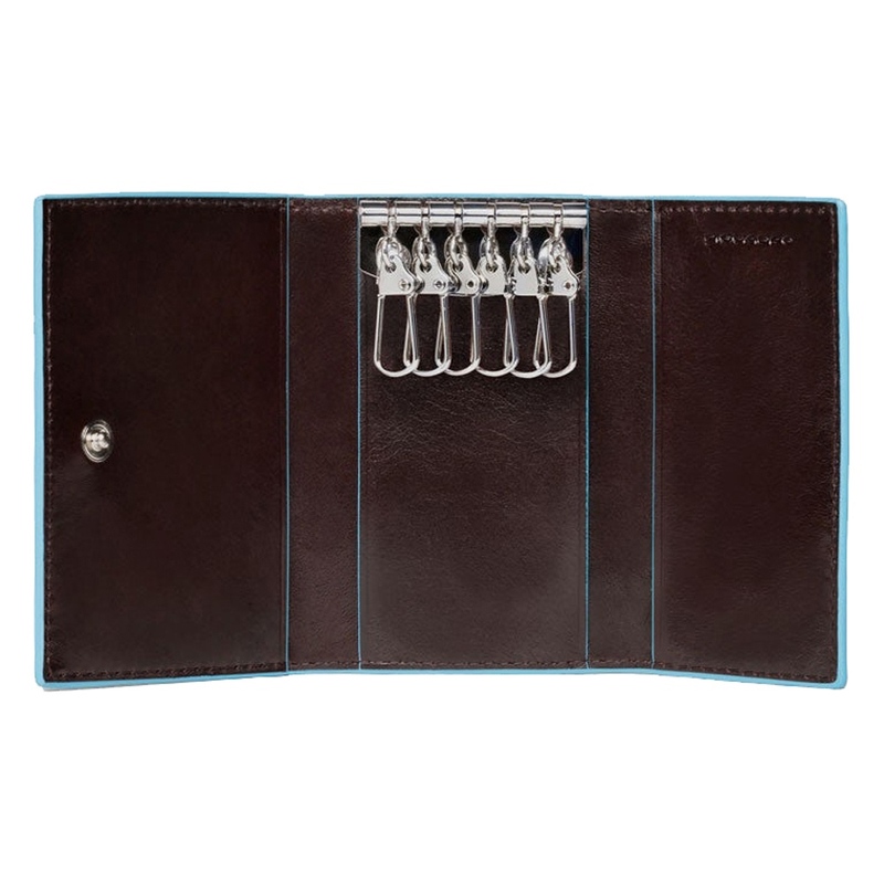 Ключница, Piquadro Blue Square, коричневый с логотипом