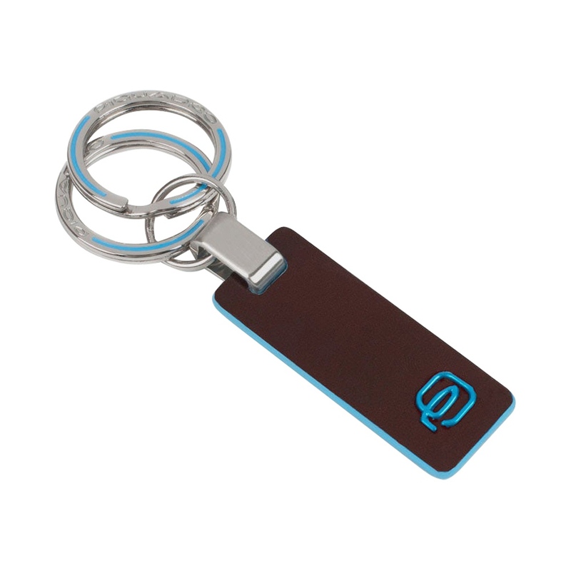 Брелок для ключей, Piquadro Blue Square, Коричневый с логотипом