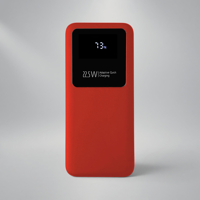 Внешний аккумулятор Kris soft touch, 10000mAh (Красный) с логотипом