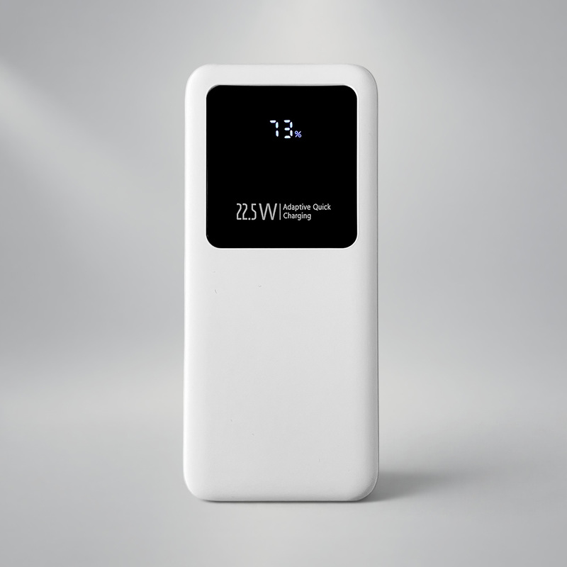 Внешний аккумулятор Kris soft touch, 10000mAh (Белый) с логотипом