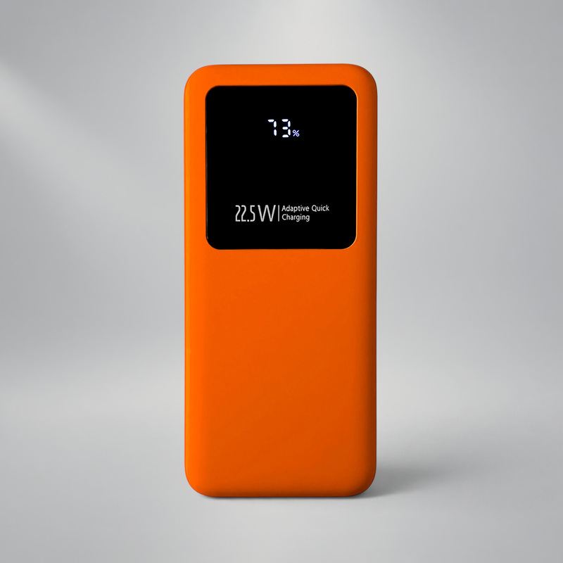 Внешний аккумулятор Kris soft touch, 10000mAh (Оранжевый) с логотипом