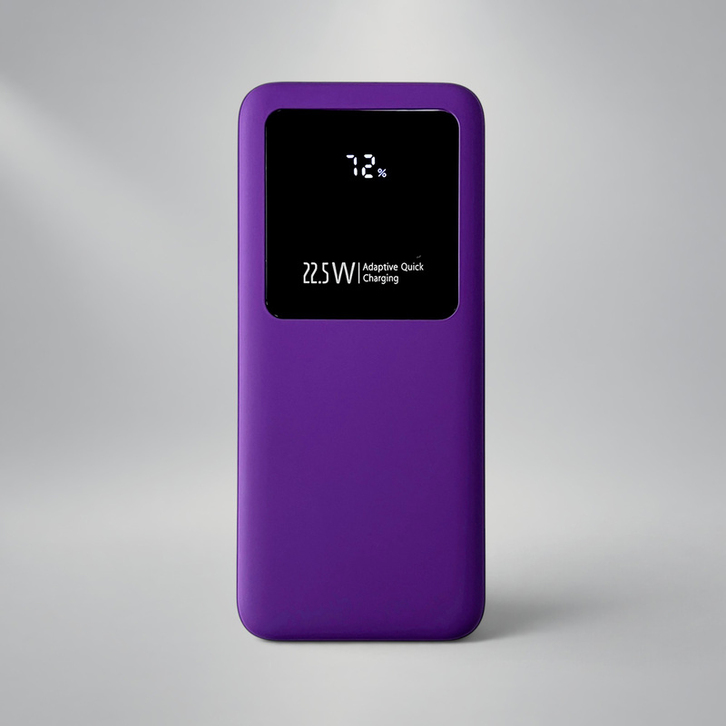 Внешний аккумулятор Kris soft touch, 10000mAh (Фиолетовый) с логотипом