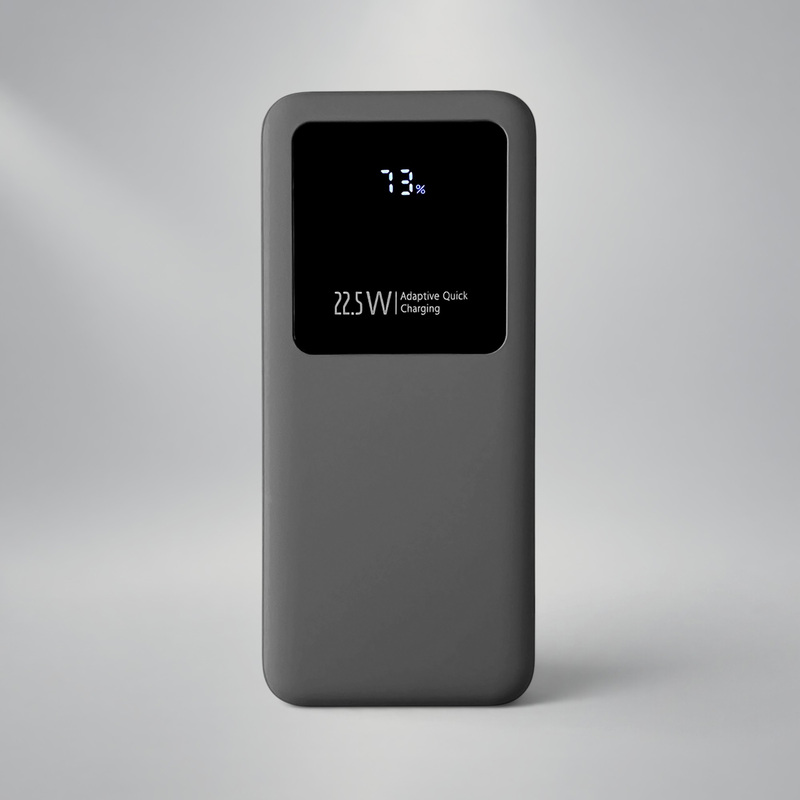 Внешний аккумулятор Kris soft touch, 10000mAh (Серый) с логотипом