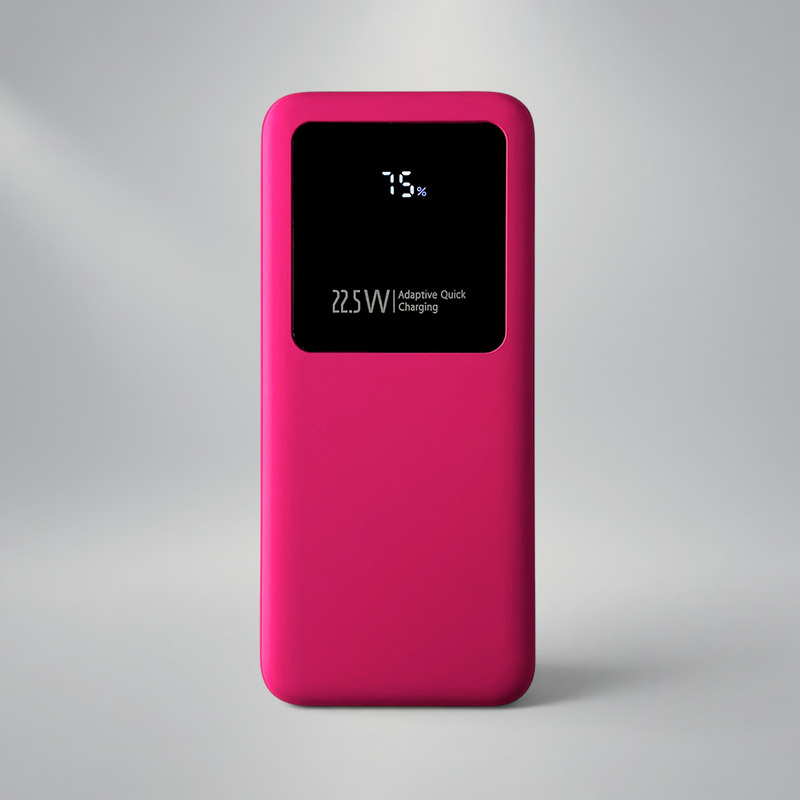 Внешний аккумулятор Kris soft touch, 10000mAh (Розовый) с логотипом