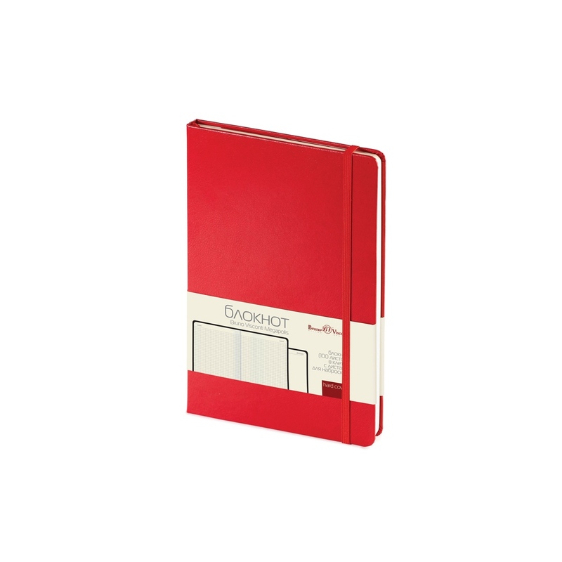 Блокнот А5 «Megapolis Journal», красный с логотипом