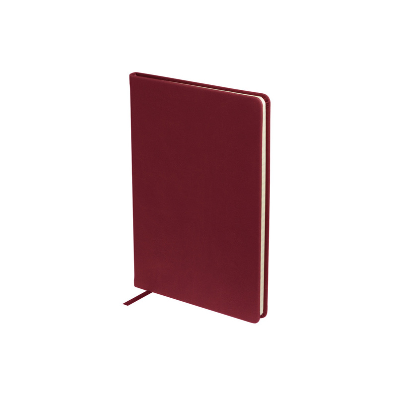 Ежедневник недатированный А5 "Megapolis Velvet New", бордовый с логотипом