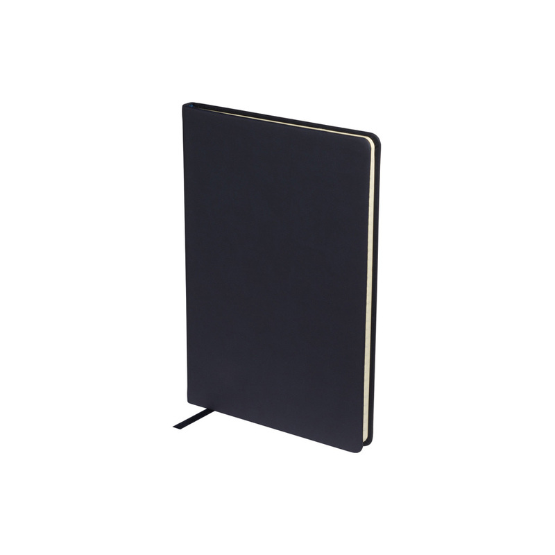 Ежедневник недатированный А5 "Megapolis Velvet New", темно-синий navy с логотипом