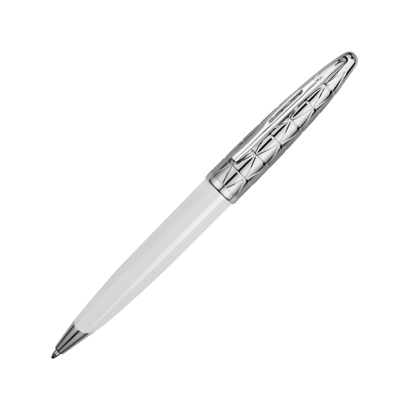 Ручка шариковая Waterman модель Carene Contemporary White ST с логотипом