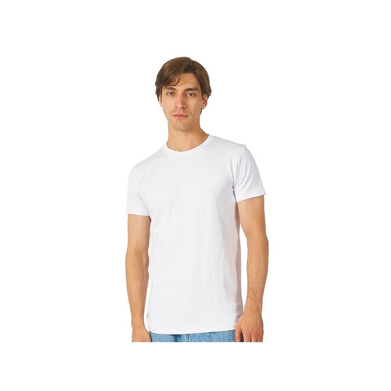 Футболка HD Fit короткий рукав с эластаном, мужская, белый с логотипом