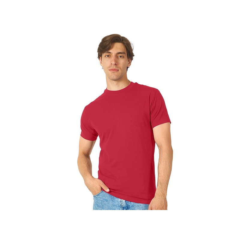 Футболка HD Fit короткий рукав с эластаном, мужская, красный с логотипом