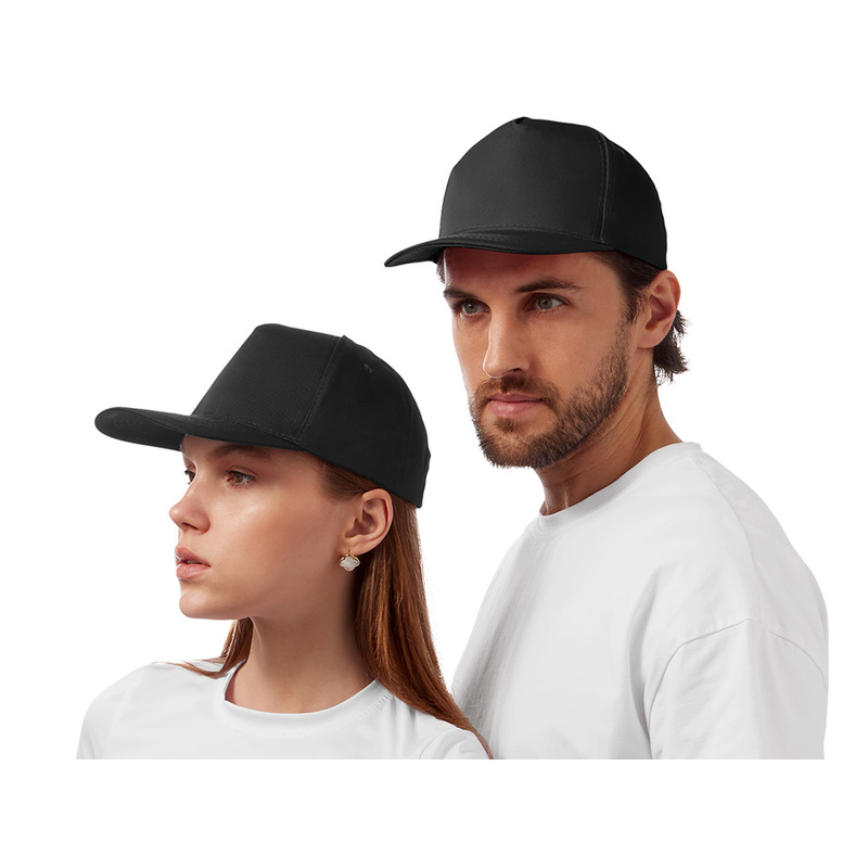 Бейсболка "Mix" 5-ти панельная 180 гр, черный с логотипом