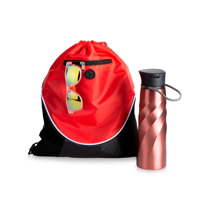 Подарочный набор с солнцезащитными очками и бутыкой для воды" Summerheat", красный с логотипом