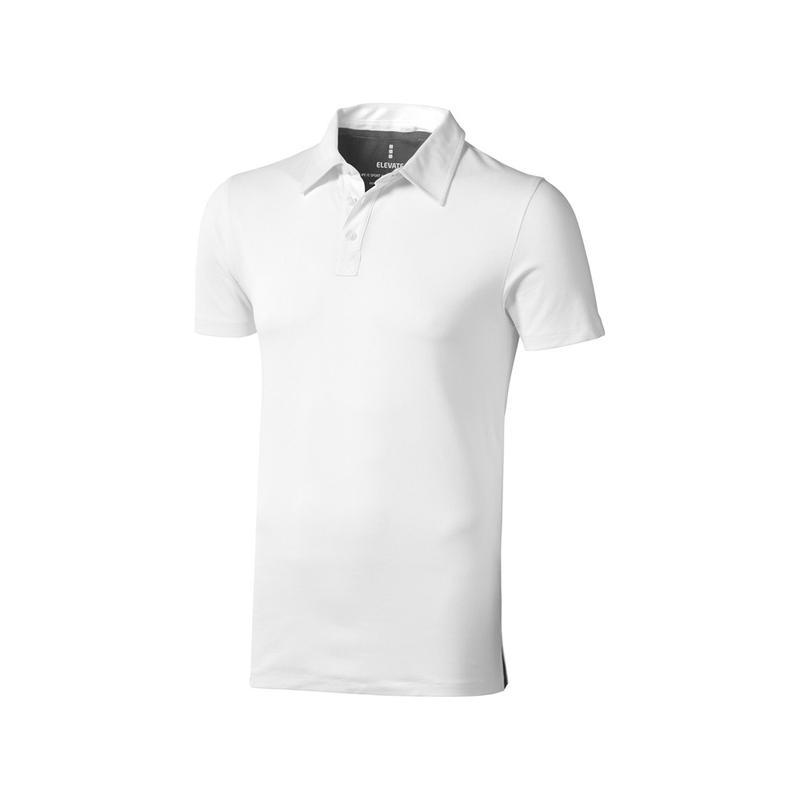 Рубашка поло "Markham" мужская, белый/антрацит с логотипом
