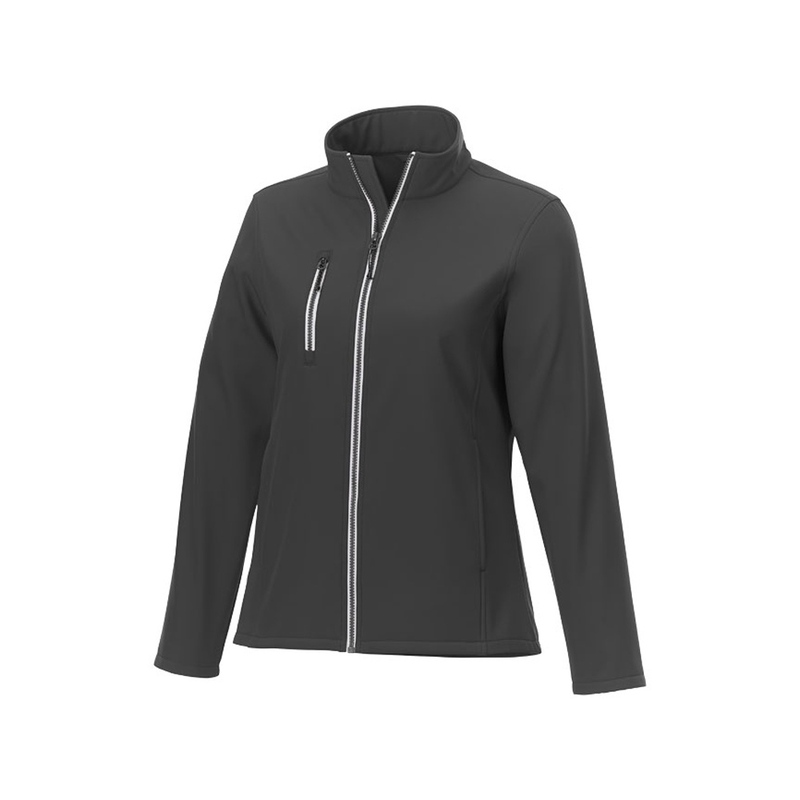 Женская софтшелл куртка Orion, storm grey с логотипом